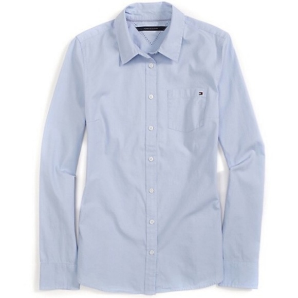 Tommy Hilfiger Tops - Tommy Hilfiger Classic Blue Dress Shirt A070188